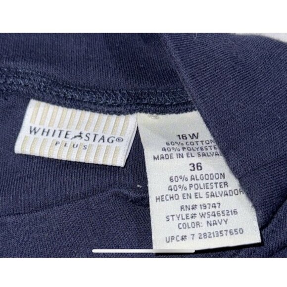 White Stag Plus Size 16W Mock Turtleneck Long Sleeve Shirts Cotton & Polyester G - Picture 5 of 8